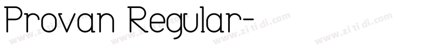 Provan Regular字体转换